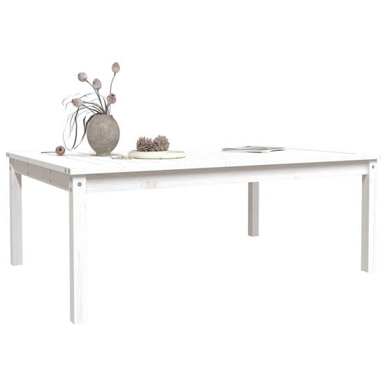 Table de jardin bois massif pin blanc 121 x 82,5 x 45 cm - PANGIVO - Image 4