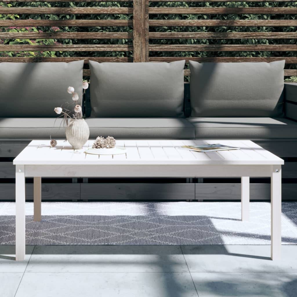 Table de jardin bois massif pin blanc 121 x 82,5 x 45 cm - PANGIVO - Image 3