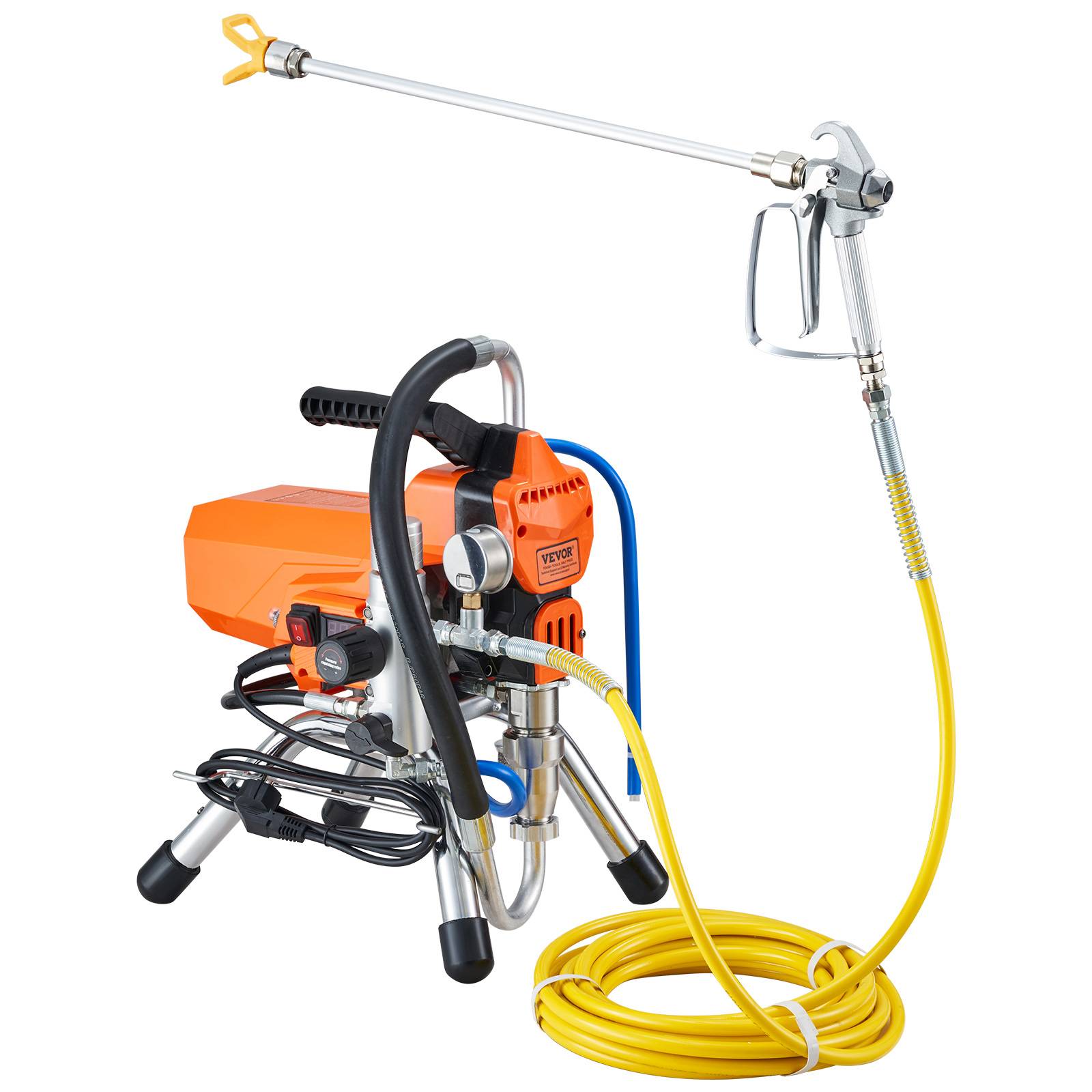 VEVOR Pulvérisateur sans air 2000W, 3000 PSI, pour peinture à l'eau et à l'huile, intérieur/extérieur. - Image 1