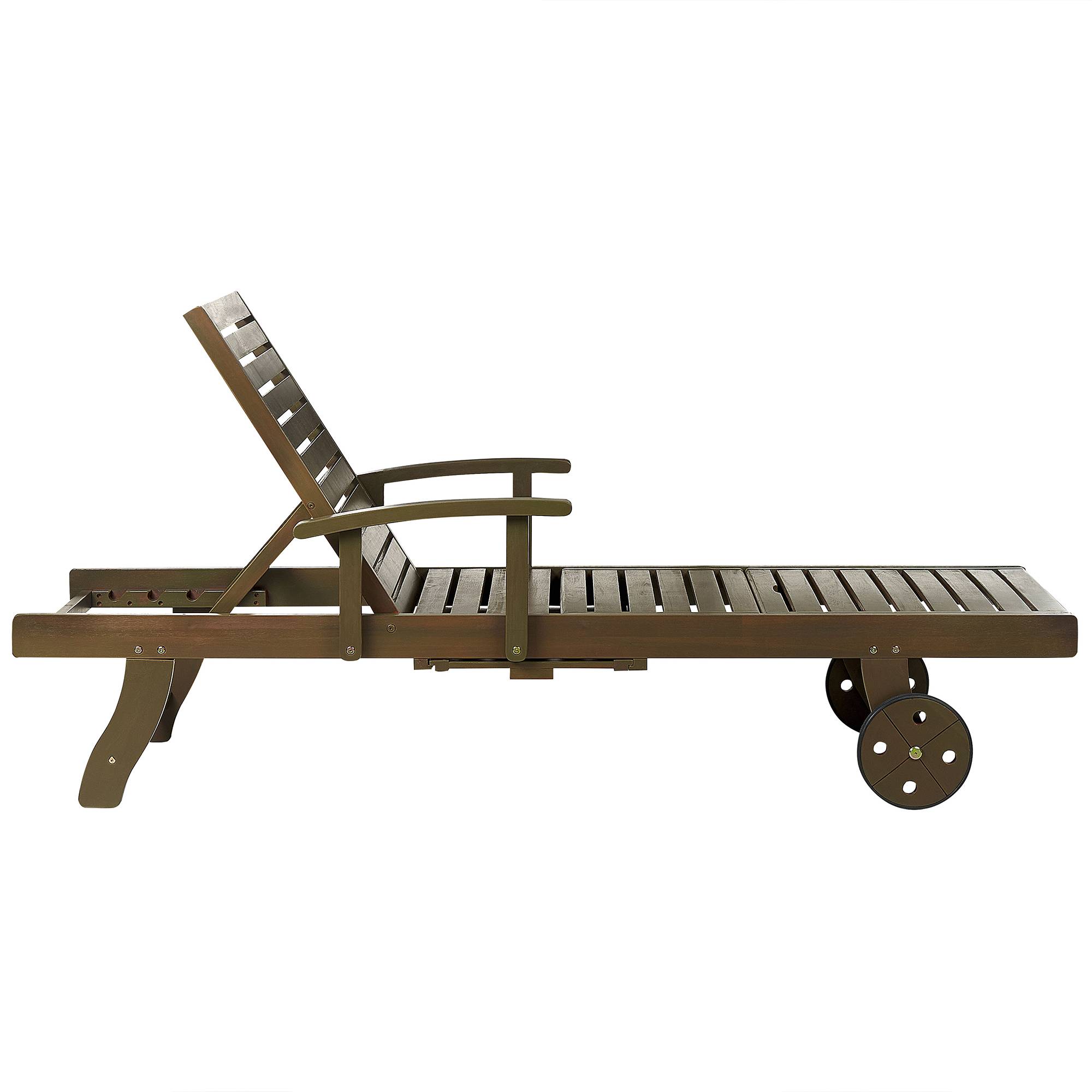 Beliani - Chaise longue Acacia Marron foncé AMANTEA II - Beliani - Imagen 6