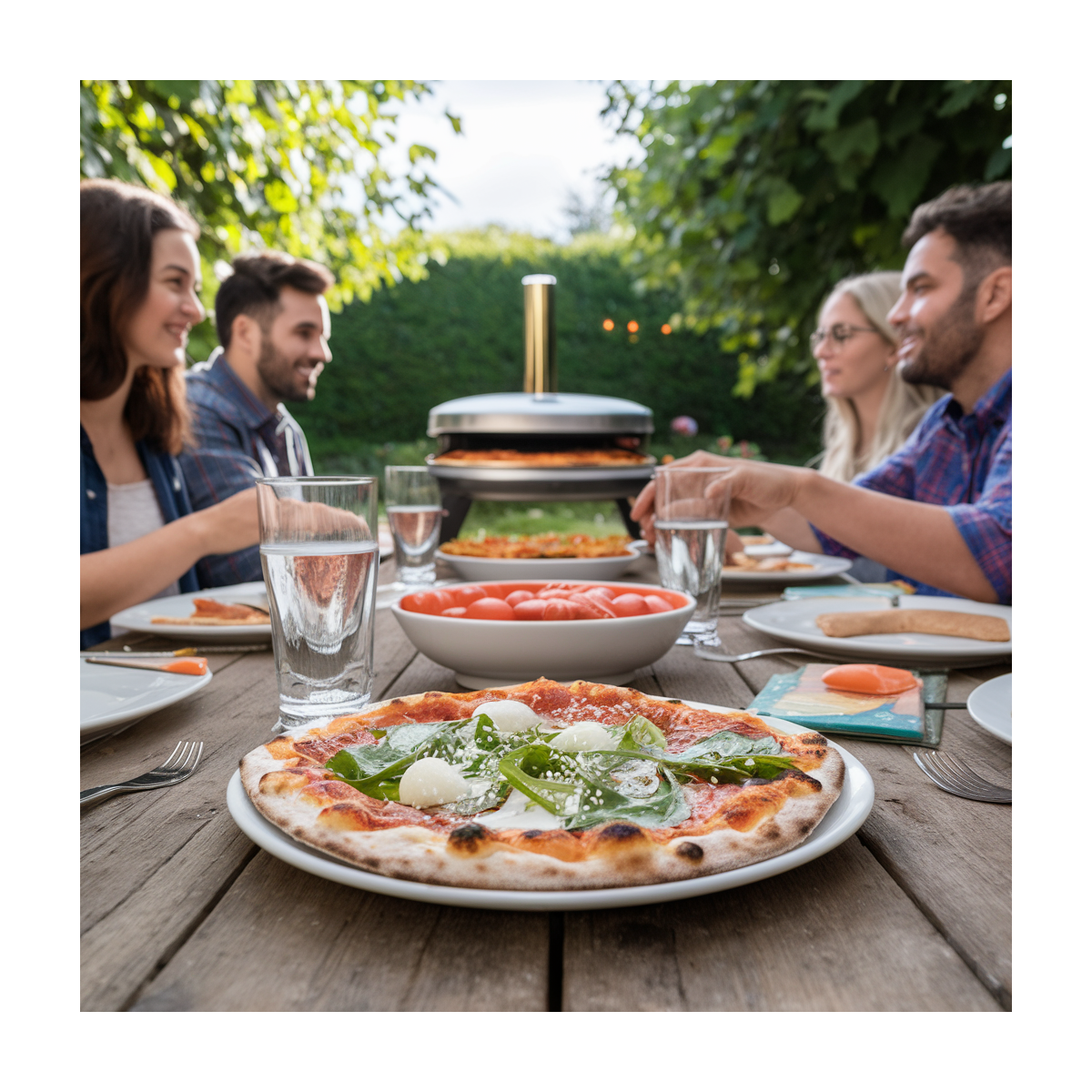 Pelle à pizza Ronde Inox Ø22cm Pelle à pain Manche 1.50m Qualité BellaNapoli - Imagen 2