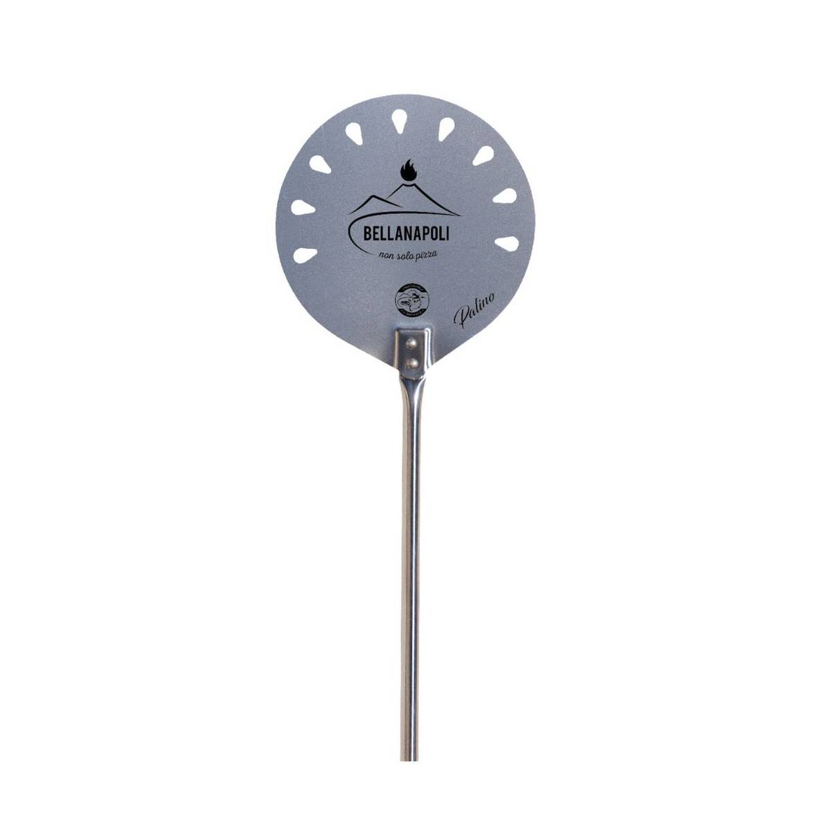 Pelle à pizza Ronde Inox Ø22cm Pelle à pain Manche 1.50m Qualité BellaNapoli - Imagen 1