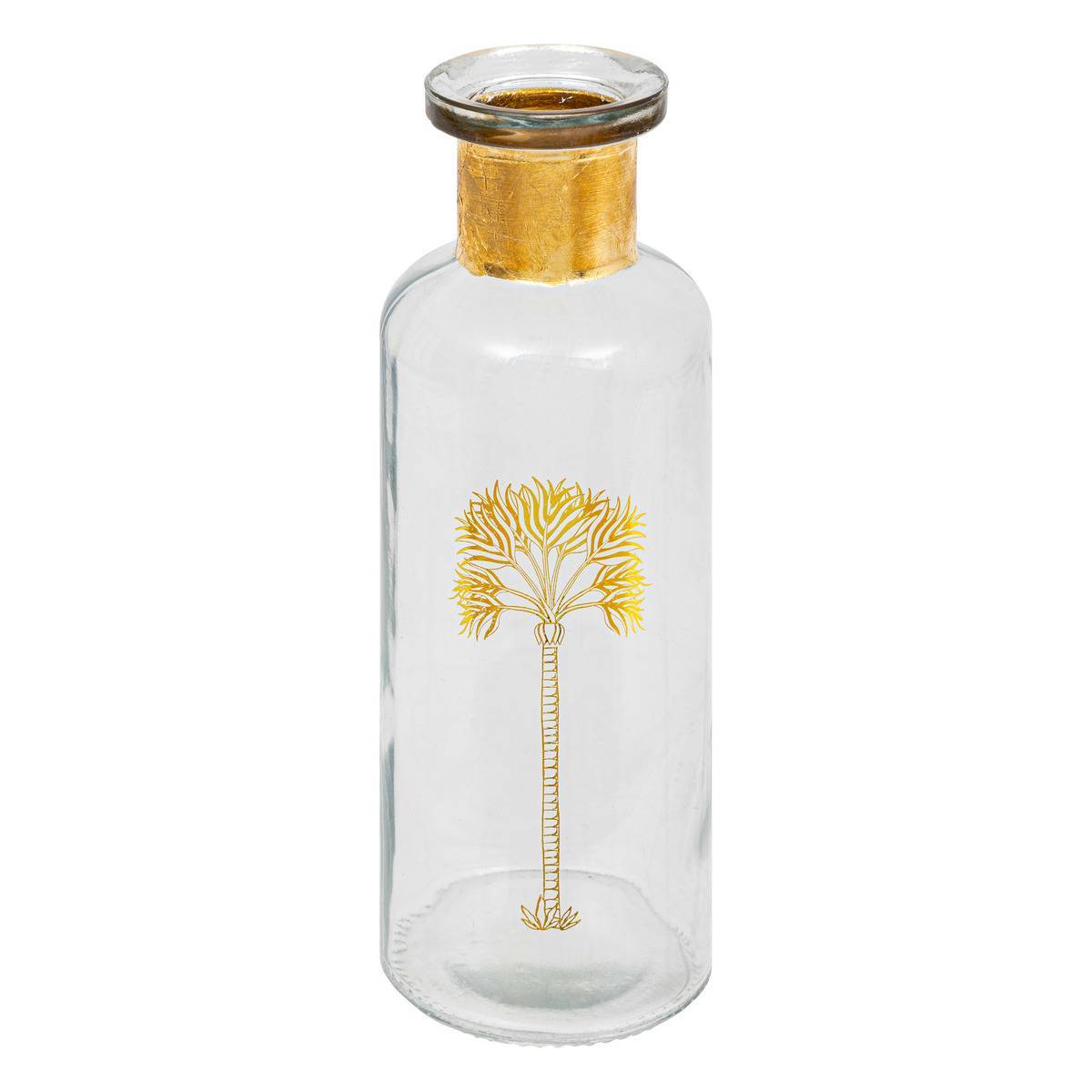 Atmosphera - Vase bouteille "Tropical boudoir" H22cm transparent - Atmosphera Créateur d'intérieur - Imagen 1