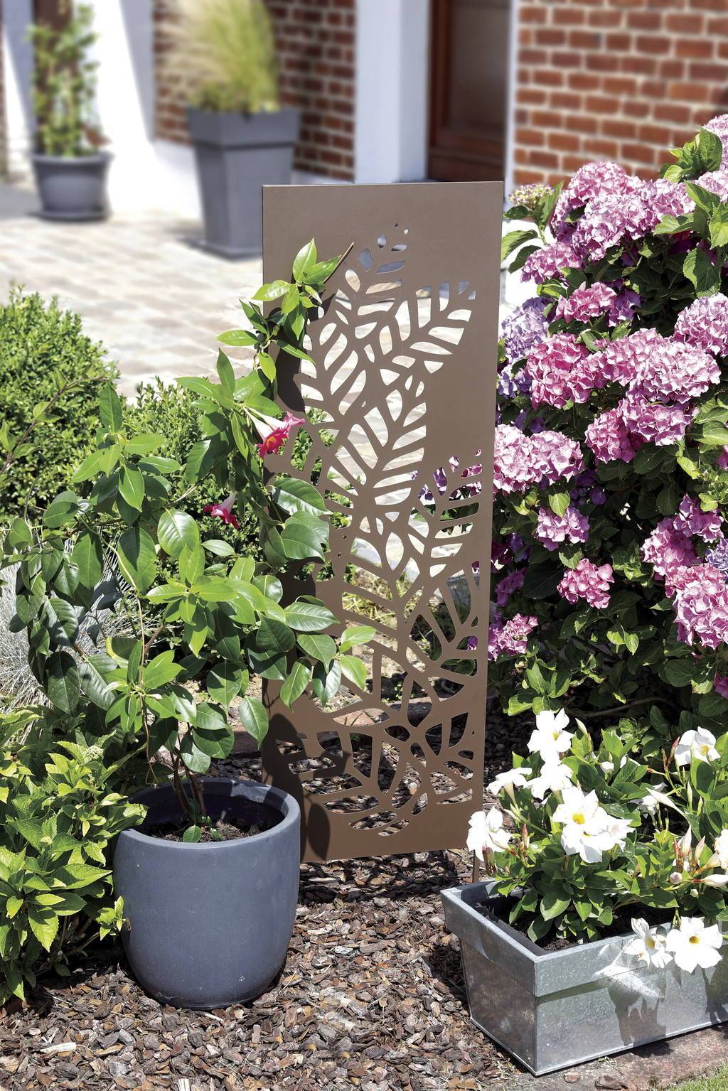 Nortène - Trellis métal décoratif à planter ATHEA - 0,33 x 1,20 m - Brun Nortene - Imagen 2