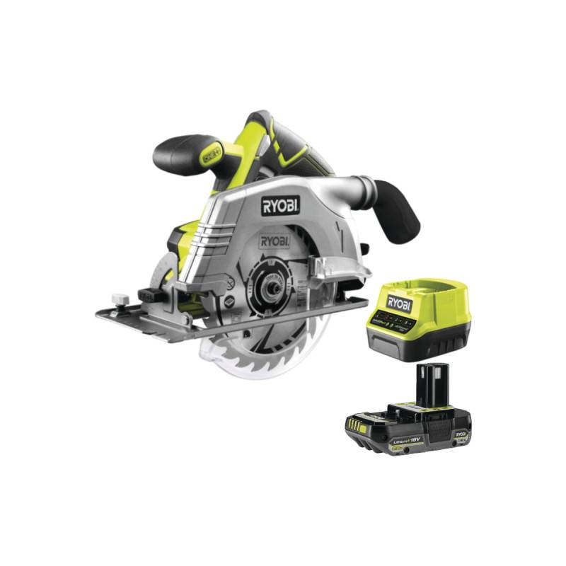 Ryobi - Pack RYOBI Scie circulaire R18CS-0 - 18V One+ - 1 Batterie 2.0Ah - 1 Chargeur rapide