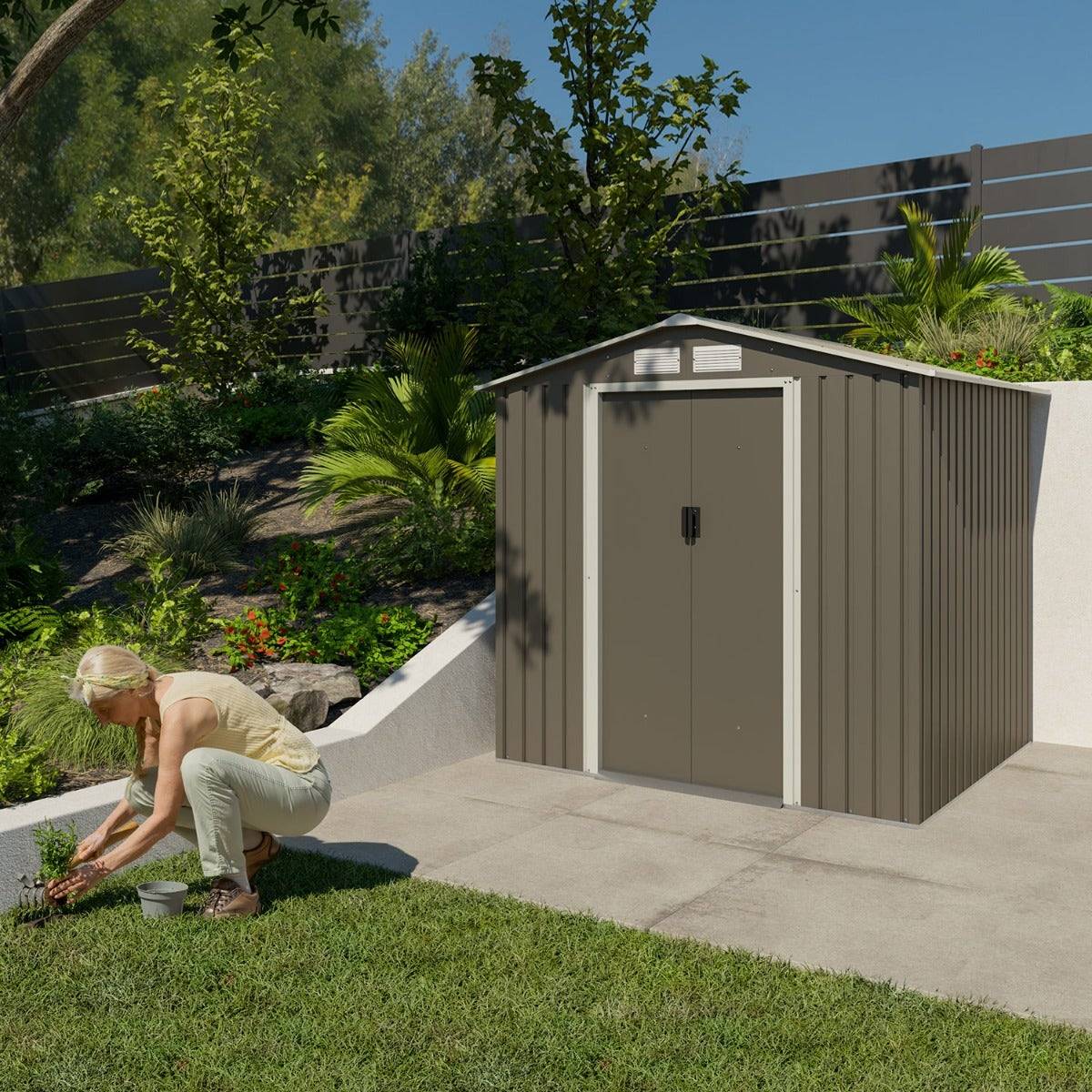 Trigano Jardin - Abri de jardin métal 3,26 m2 + kit d'ancrage - Image 4