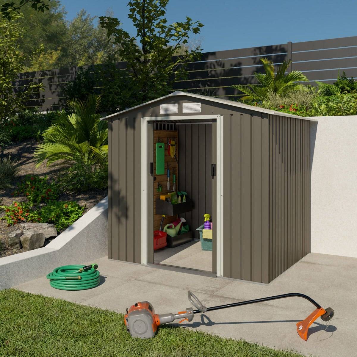 Trigano Jardin - Abri de jardin métal 3,26 m2 + kit d'ancrage - Image 1