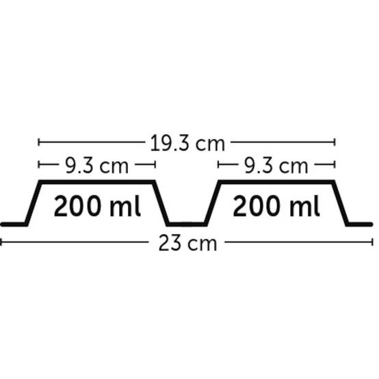Gamelle double en plastique recyclé MUK 2 x 200 ml pour chien et chat. - Image 3
