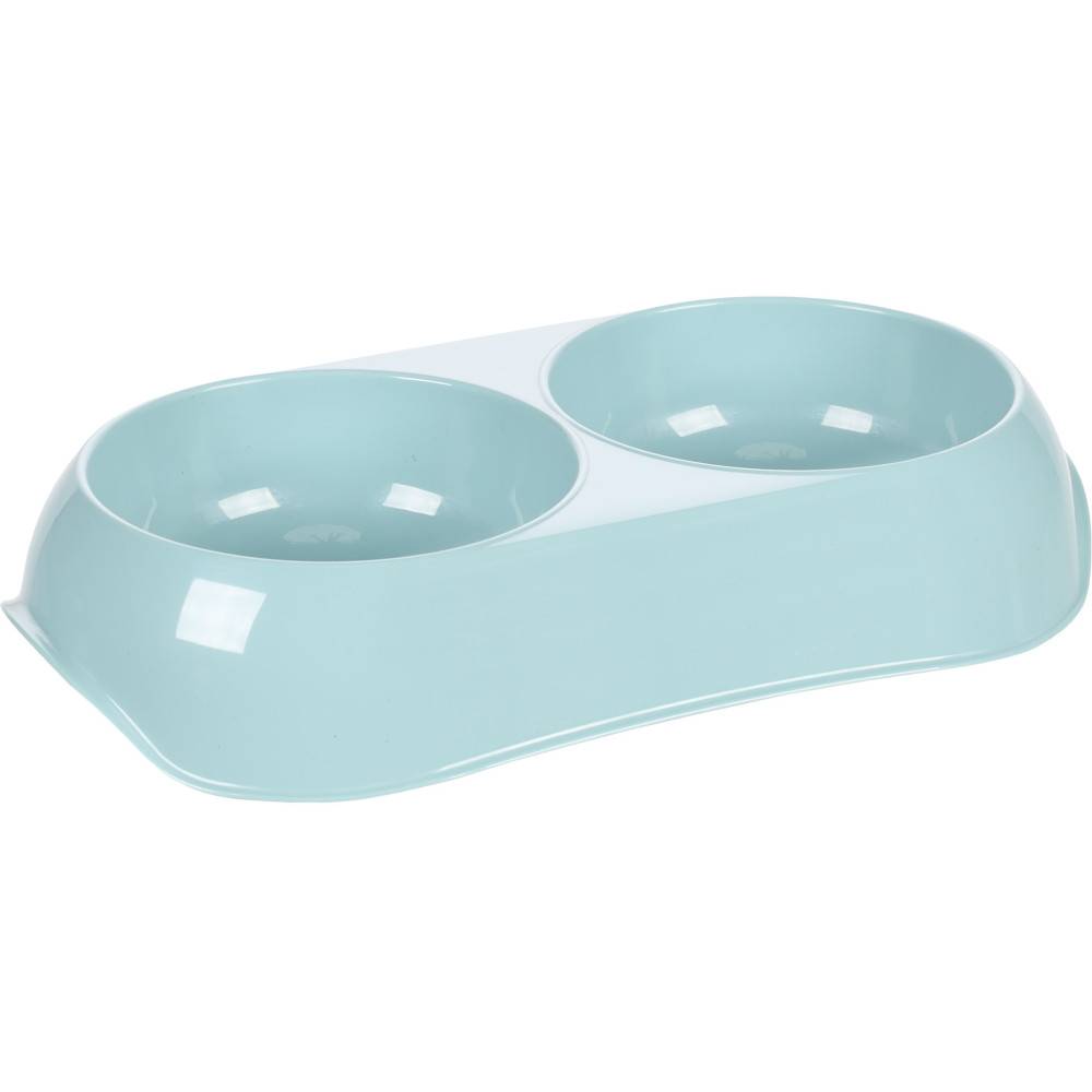 Gamelle double en plastique recyclé MUK 2 x 200 ml pour chien et chat. - Imagen 2