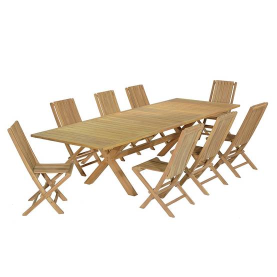 Teck'Attitude - Salon de jardin teck massif Canoas, 8 places - TECK'Attitude - Imagen 1