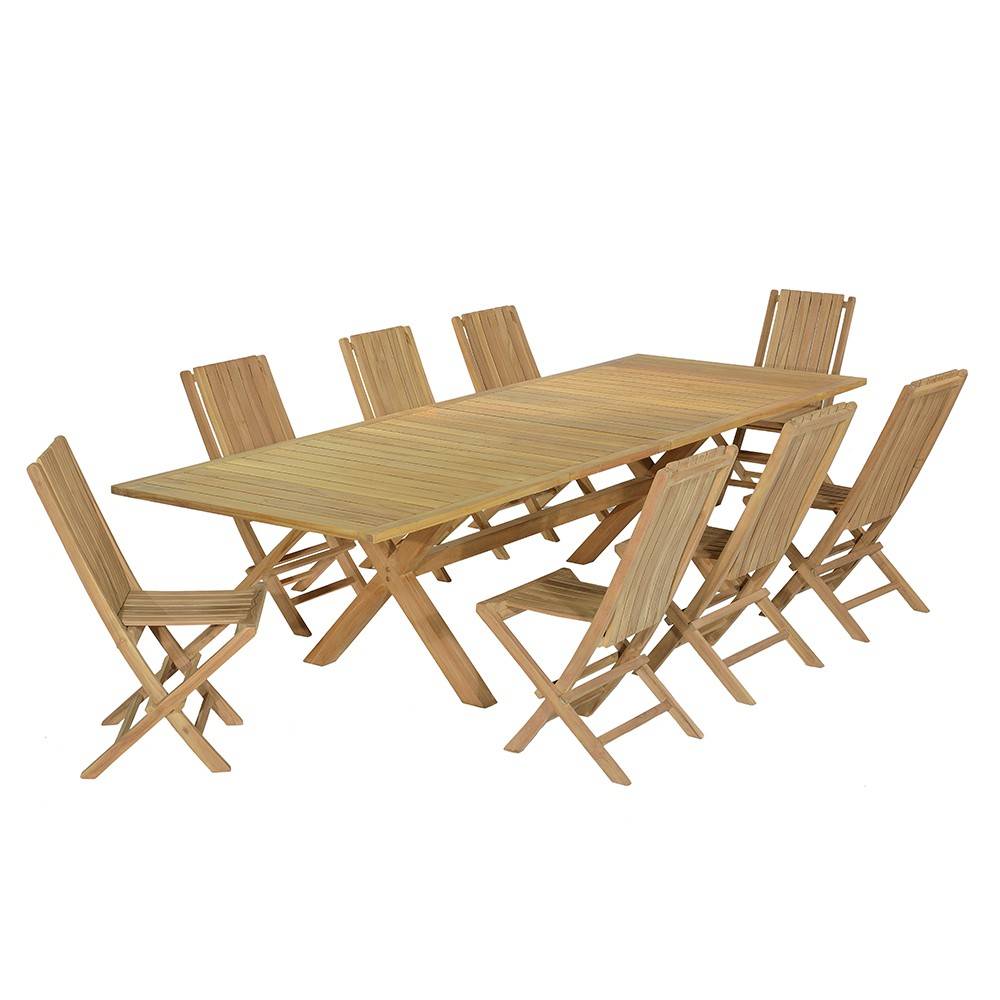 Teck'Attitude - Salon de jardin teck massif Canoas, 8 places - TECK'Attitude - Imagen 1