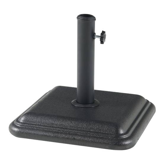 Casa.Pro - Pied de parasol Biccari avec adaptateurs 33 37 41 48 mm béton 35 x 35 x 6 cm noir casa.pro - Imagen 1