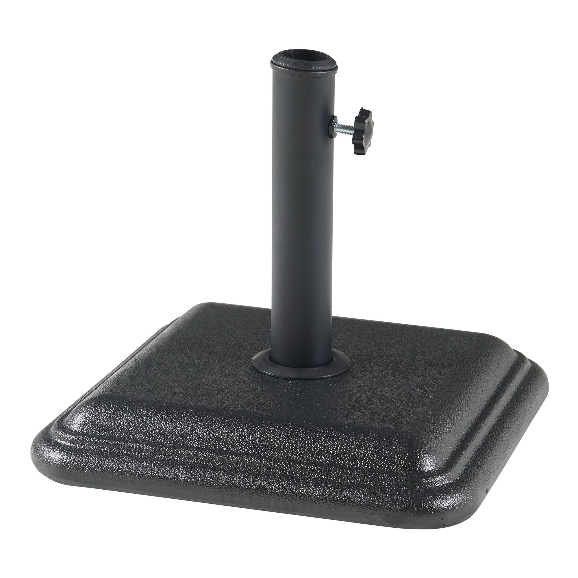 Casa.Pro - Pied de parasol Biccari avec adaptateurs 33 37 41 48 mm béton 35 x 35 x 6 cm noir casa.pro - Imagen 1