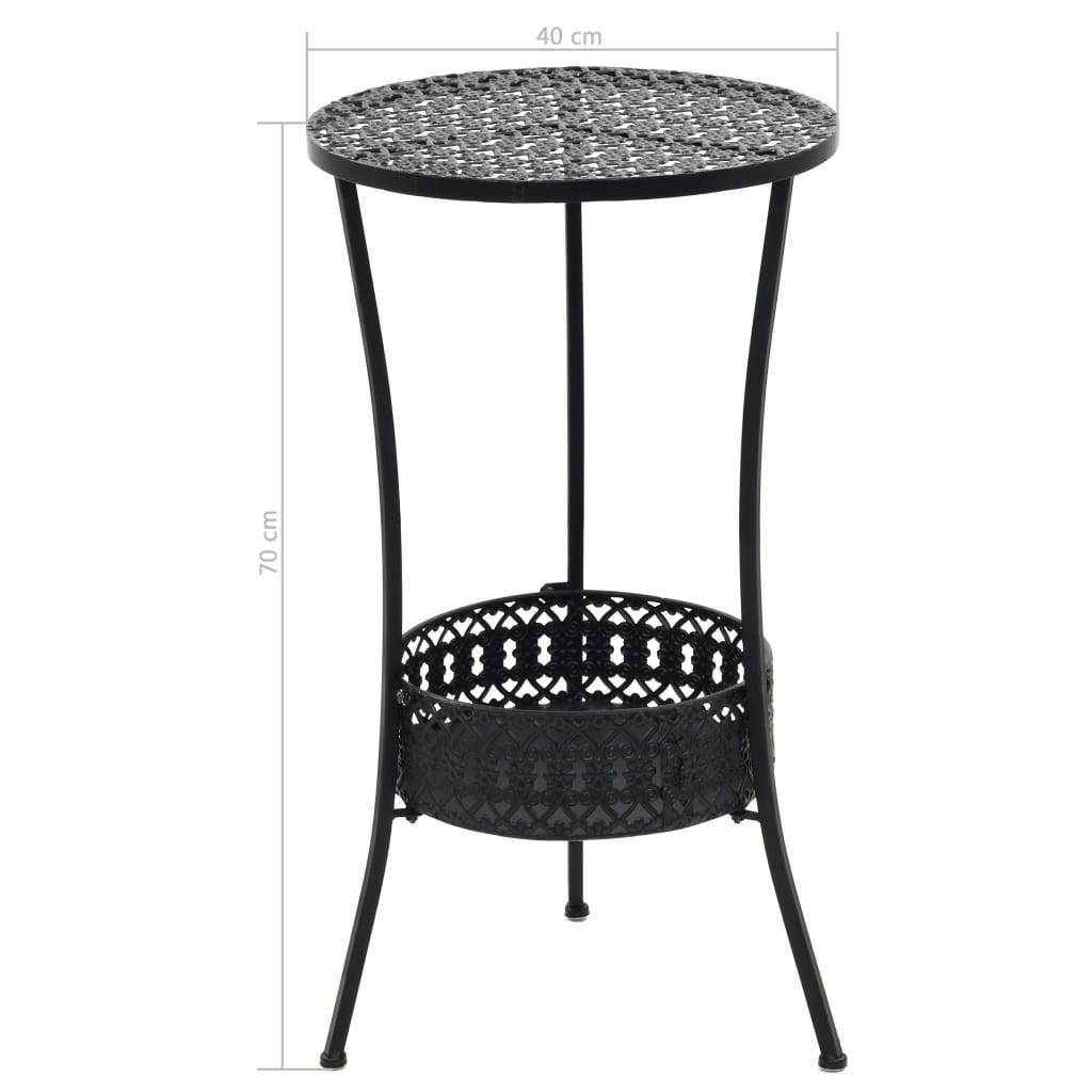 Vidaxl - Table de bistro Noir 40x70 cm Métal vidaXL 245939 - Imagen 3