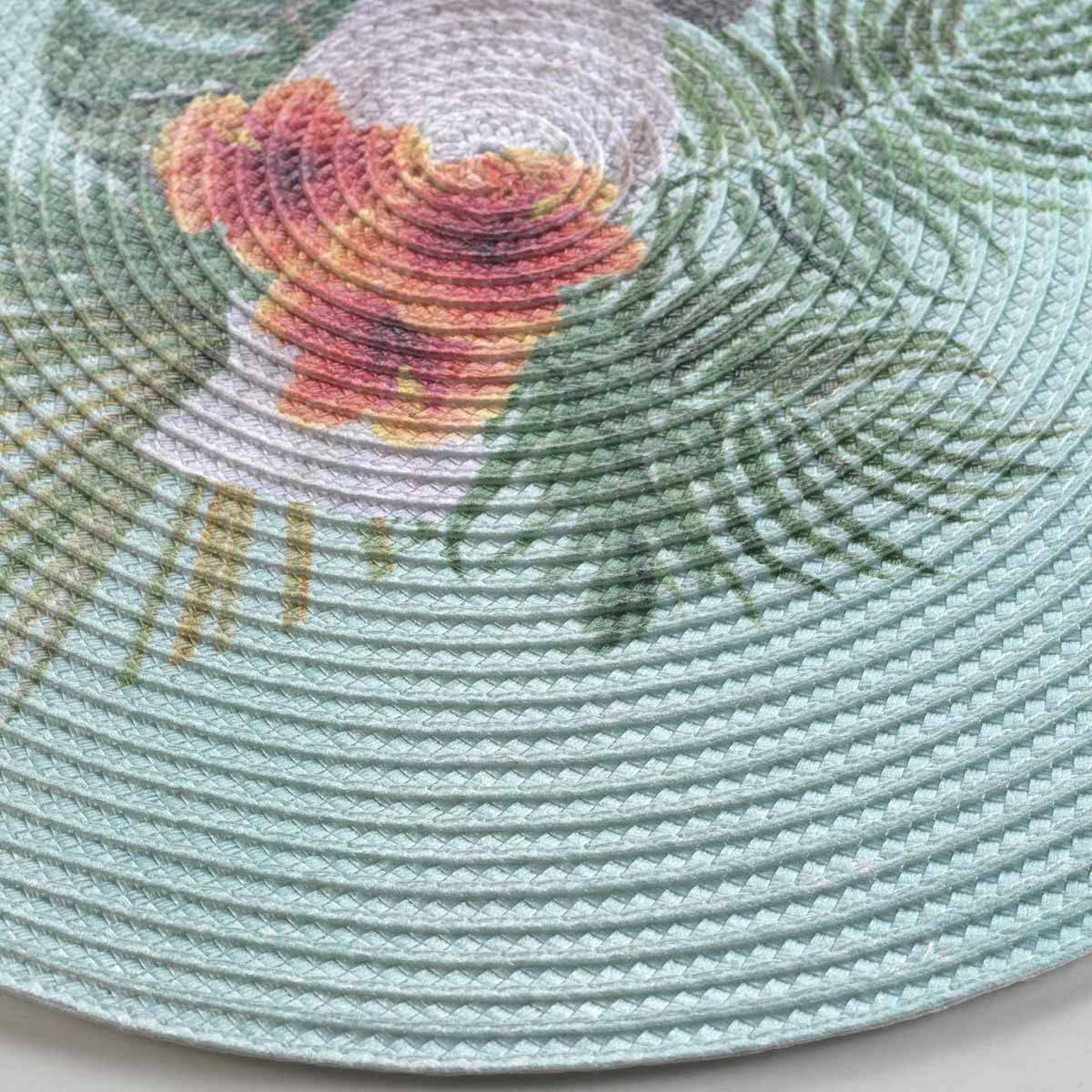 Paris Prix - Set de Table Imprimé "Alba" 35cm Vert - Image 2