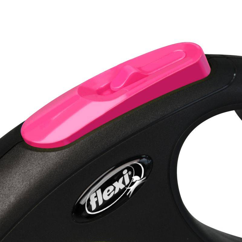 Flexi - Laisse New Neon M Tape 5 m black/ neon pink CL21T5-251-S-NEOP Flexi - Image 3
