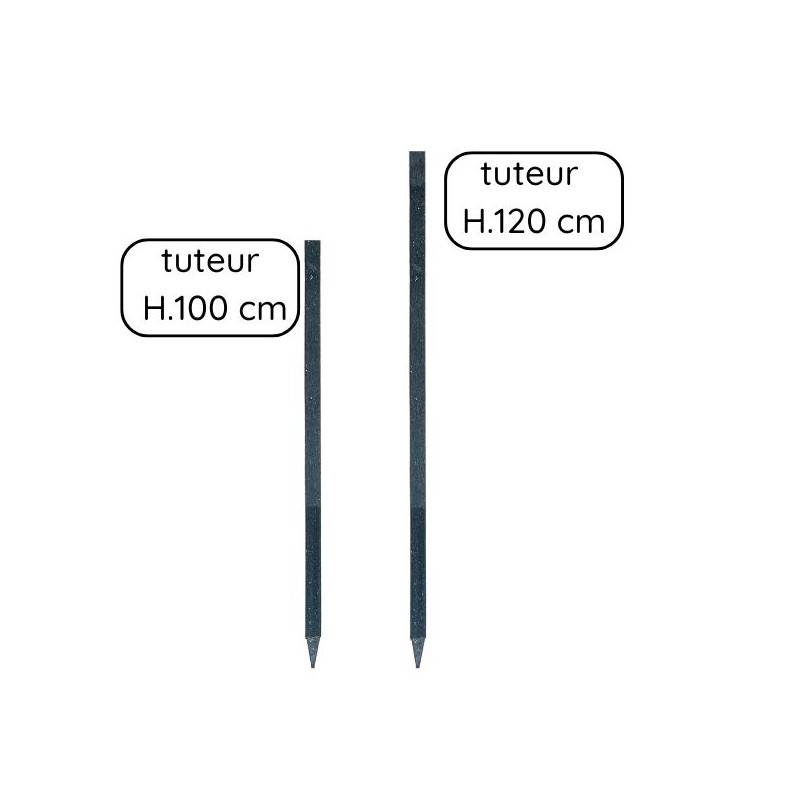 Jardinex - Tuteur Jardin (lot de 10) - Gris anthracite 100 cm - Jardinex - Imagen 3