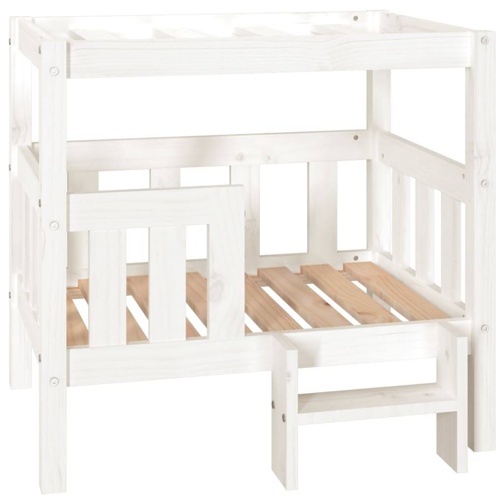 Vidaxl - Lit pour chien Blanc 75,5x63,5x70 cm Bois de pin solide vidaXL 822378 - Imagen 2