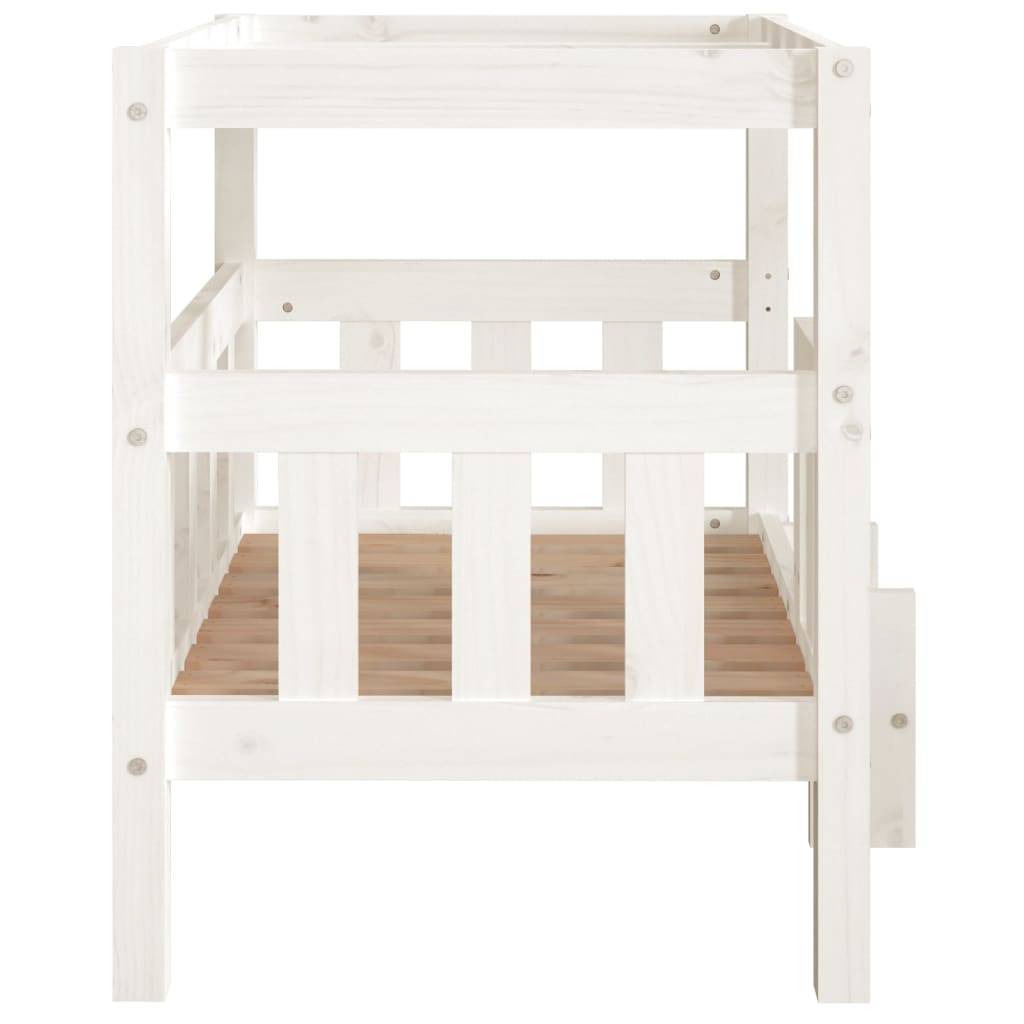 Vidaxl - Lit pour chien Blanc 75,5x63,5x70 cm Bois de pin solide vidaXL 822378 - Imagen 7
