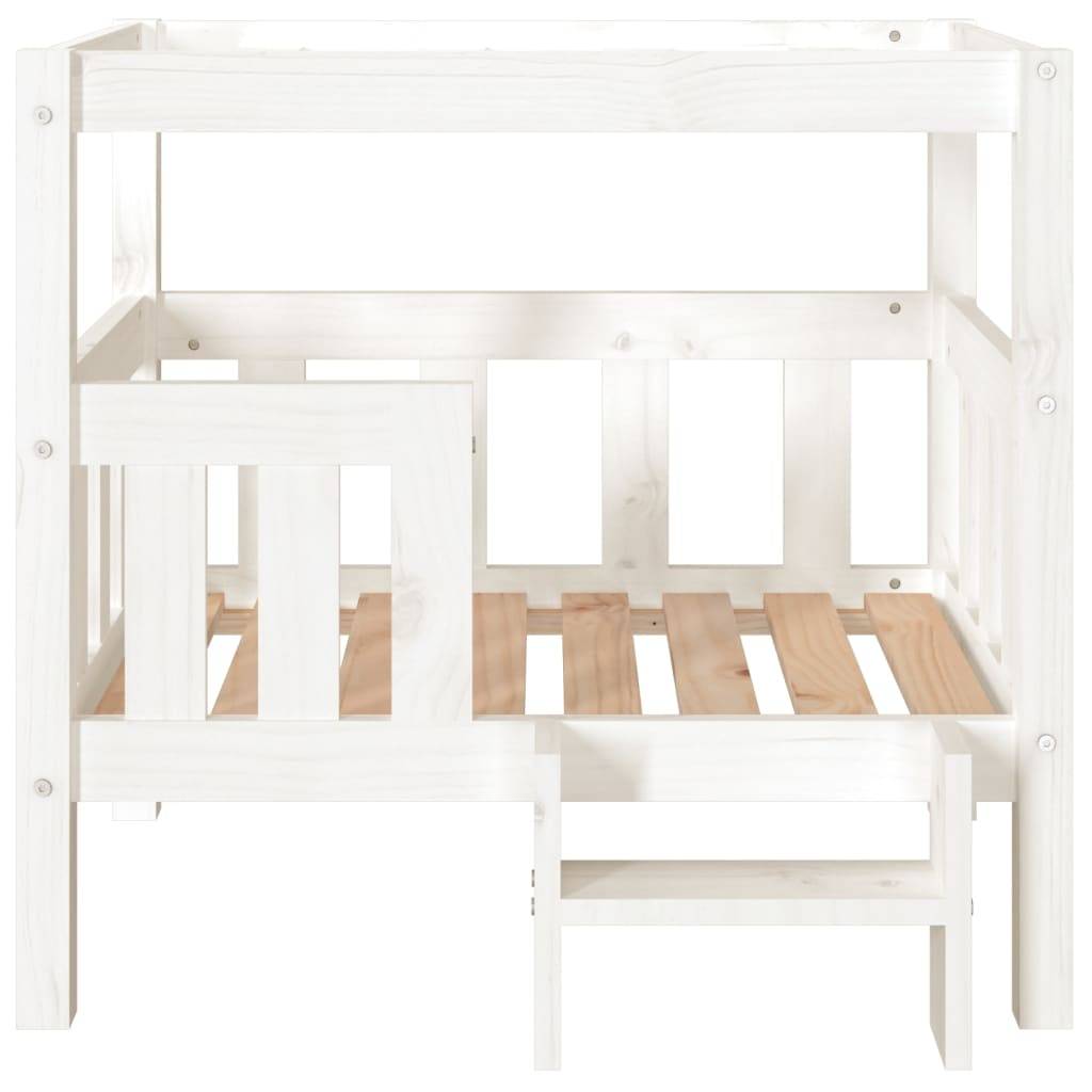 Vidaxl - Lit pour chien Blanc 75,5x63,5x70 cm Bois de pin solide vidaXL 822378 - Imagen 9
