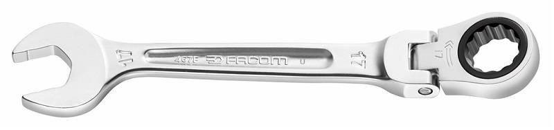 Clé mixte à cliquet articulée métrique diamètre 10mm longueur 136,5mm - FACOM - 467BF.10 - Image 1
