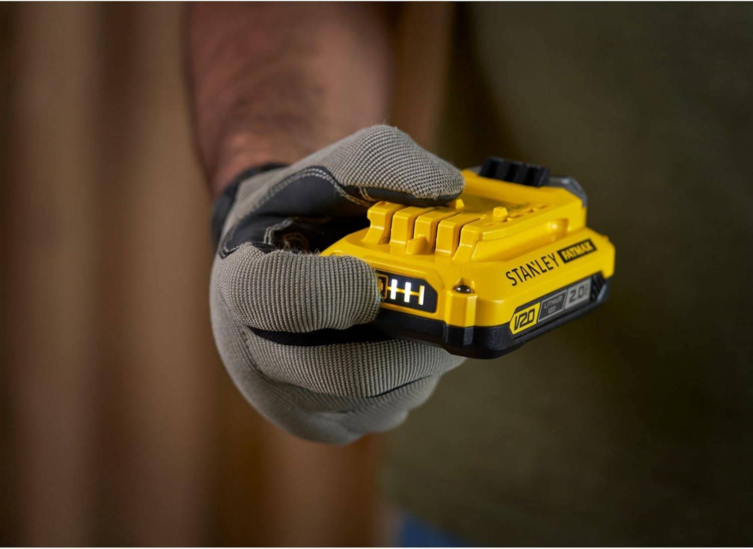 stanley - Batteries LITHIUM-ION et Chargeur, Kit 2 Batteries 18V 2AH et Chargeur 18V 2Ah - Gamme FATMAX V20 SFMCB12D2-QW - Image 6