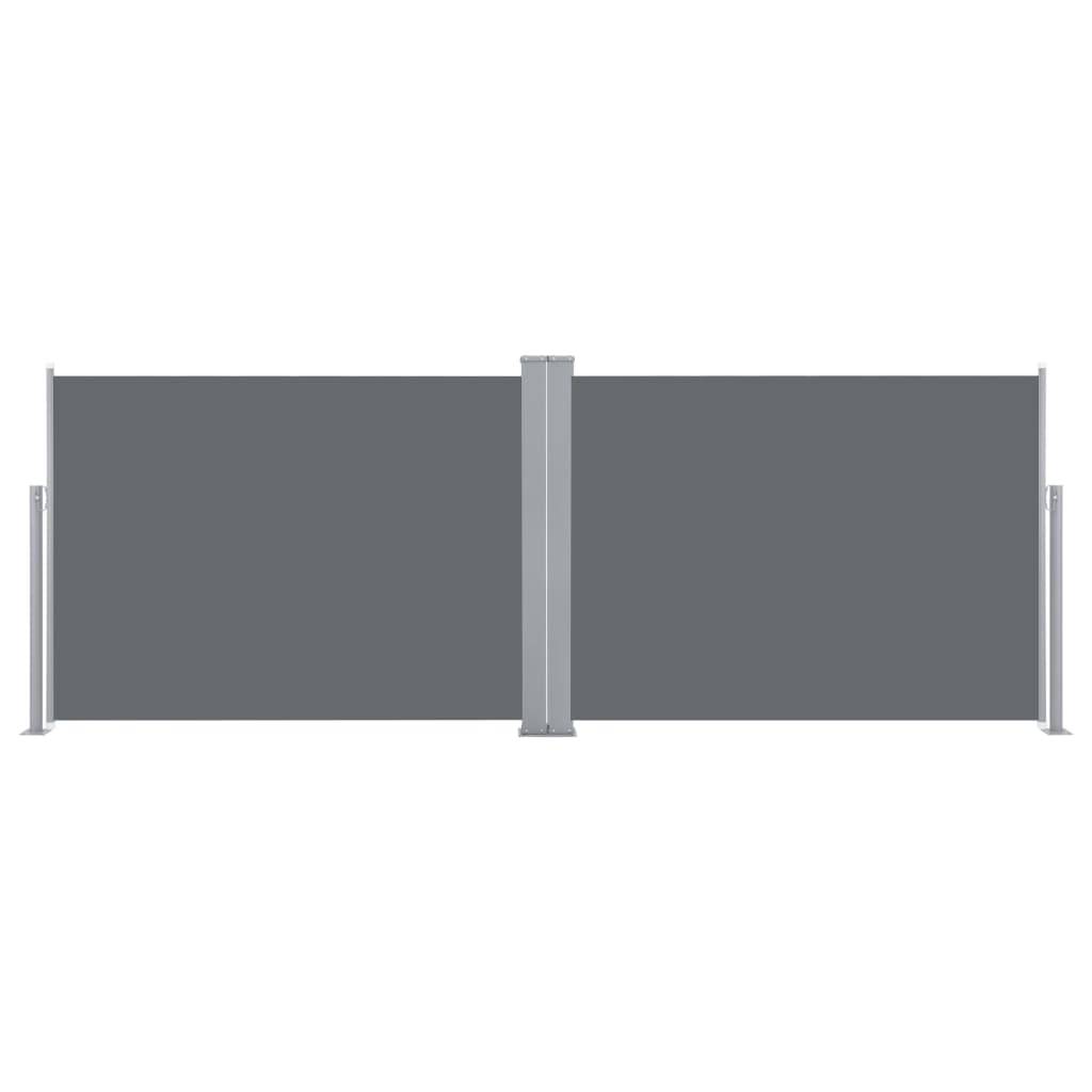 Helloshop26 - Auvent paravent store brise-vue latéral rétractable de patio jardin terrasse balcon protection visuelle écran 100 x 1000 cm anthracite - Imagen 2
