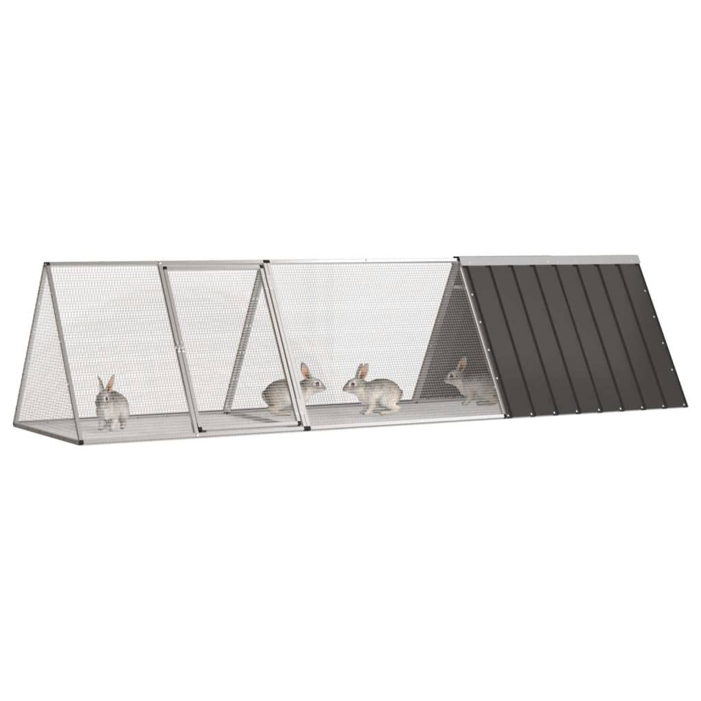 Vidaxl - Cage à lapins Anthracite 302,5 x 80,5 x 71 cm Acier galvanisé vidaXL 3106446 - Image 2