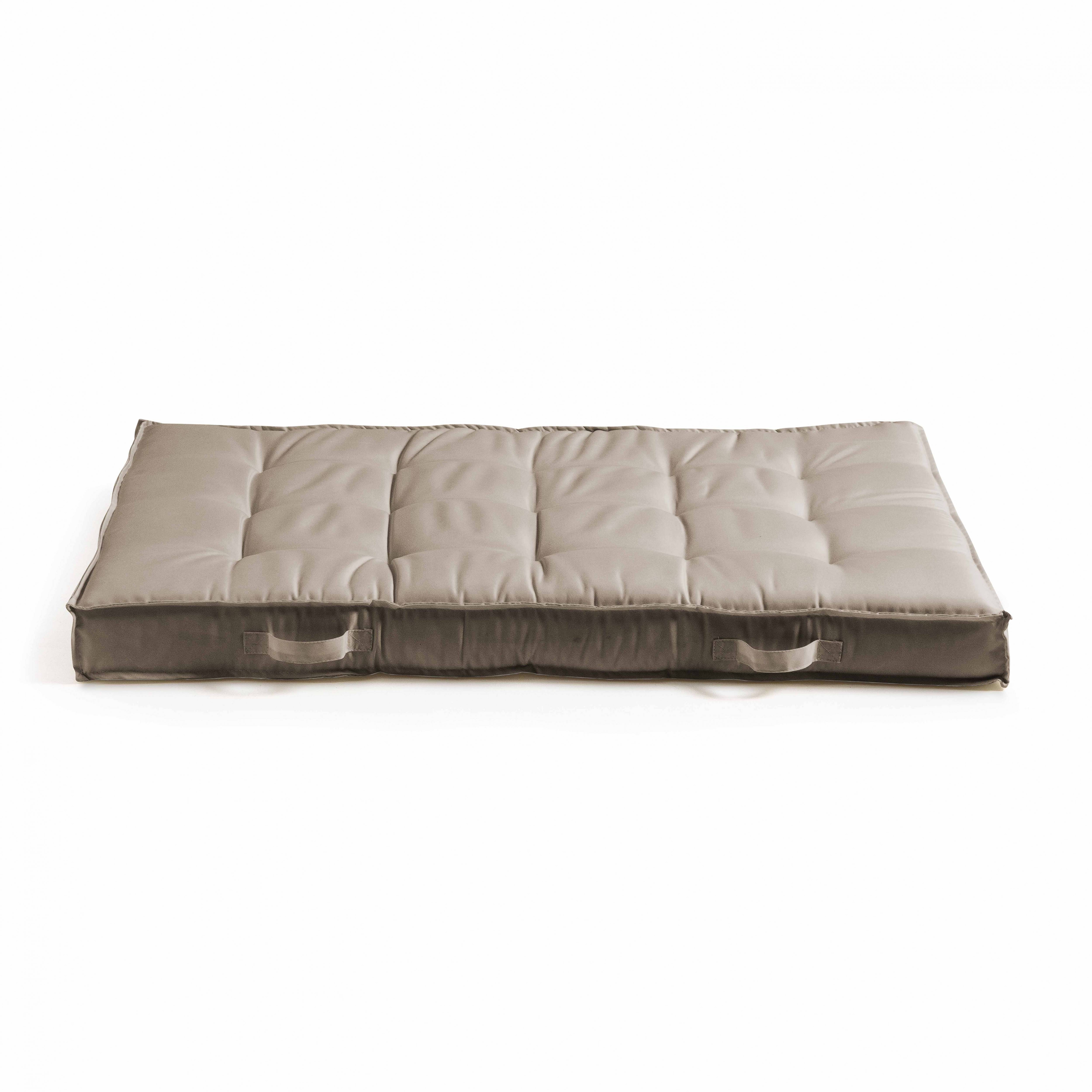 Oviala - Coussin pour palette matelassé taupe 120 x 80cm Cuzco - Oviala - Imagen 2