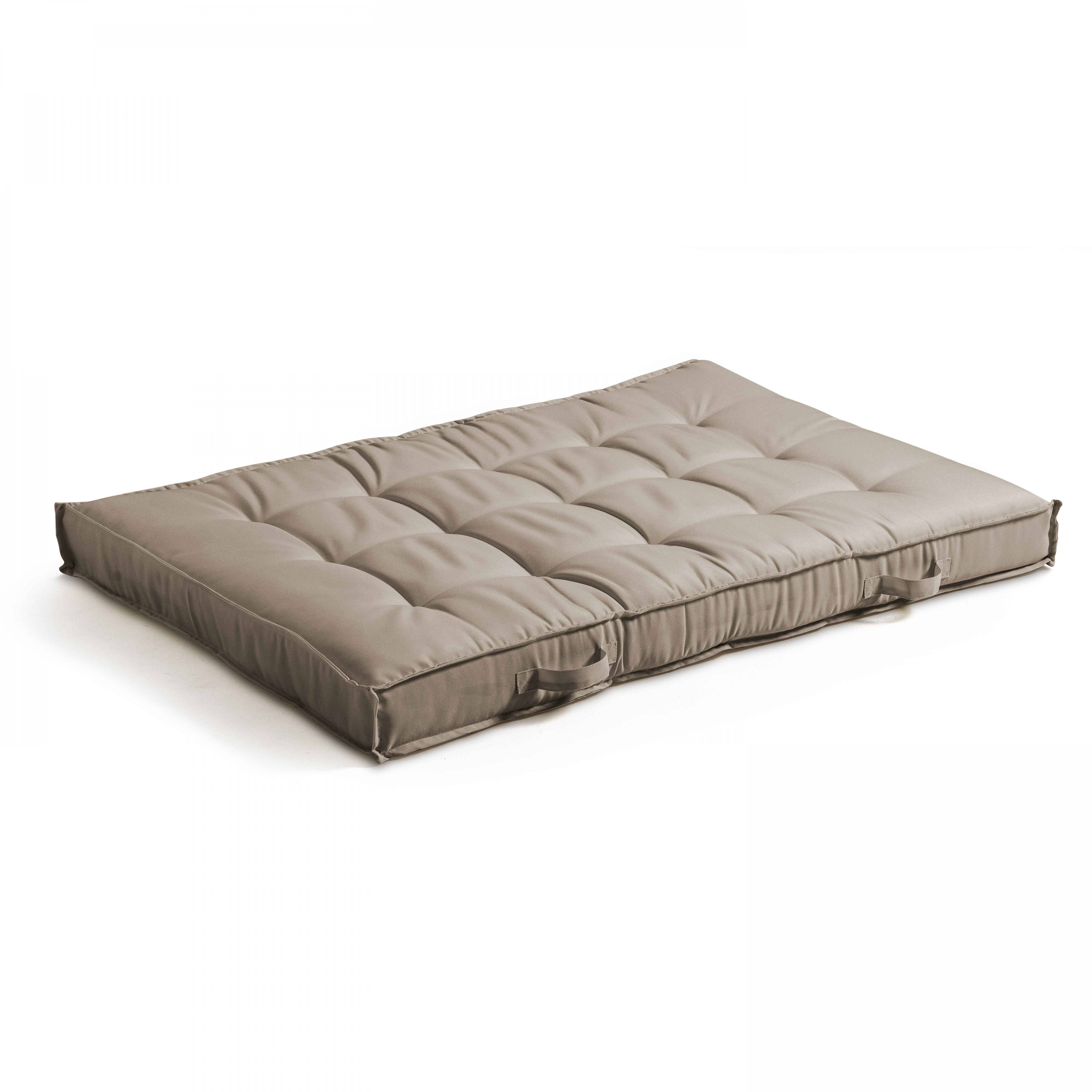 Oviala - Coussin pour palette matelassé taupe 120 x 80cm Cuzco - Oviala - Imagen 1
