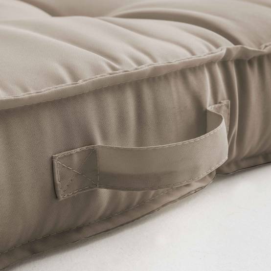 Oviala - Coussin pour palette matelassé taupe 120 x 80cm Cuzco - Oviala - Imagen 3