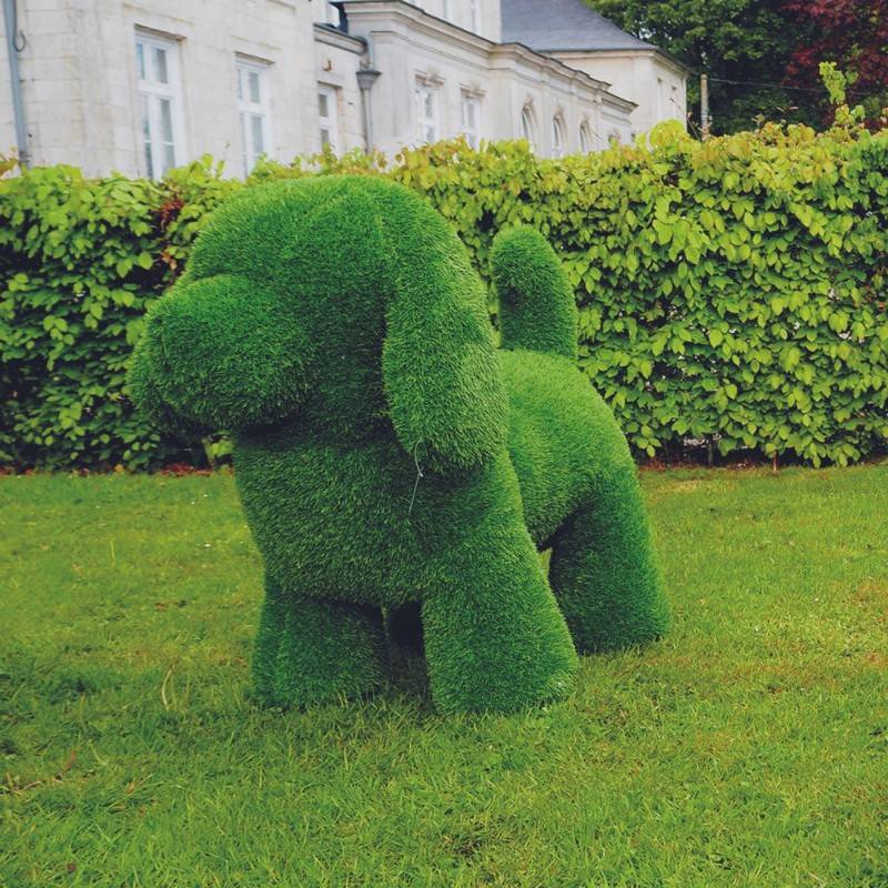 Jardinex - Peluche de Jardin chien en gazon synthétique (100 cm) - Vert 100 cm - Jardinex - Imagen 2