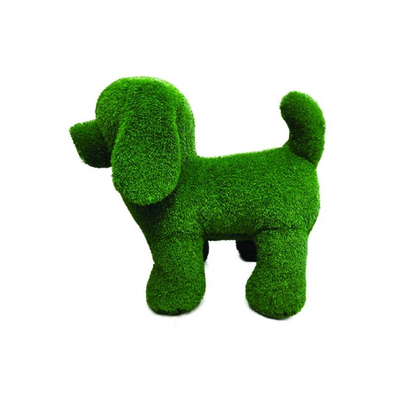 Jardinex - Peluche de Jardin chien en gazon synthétique (100 cm) - Vert 100 cm - Jardinex - Imagen 1