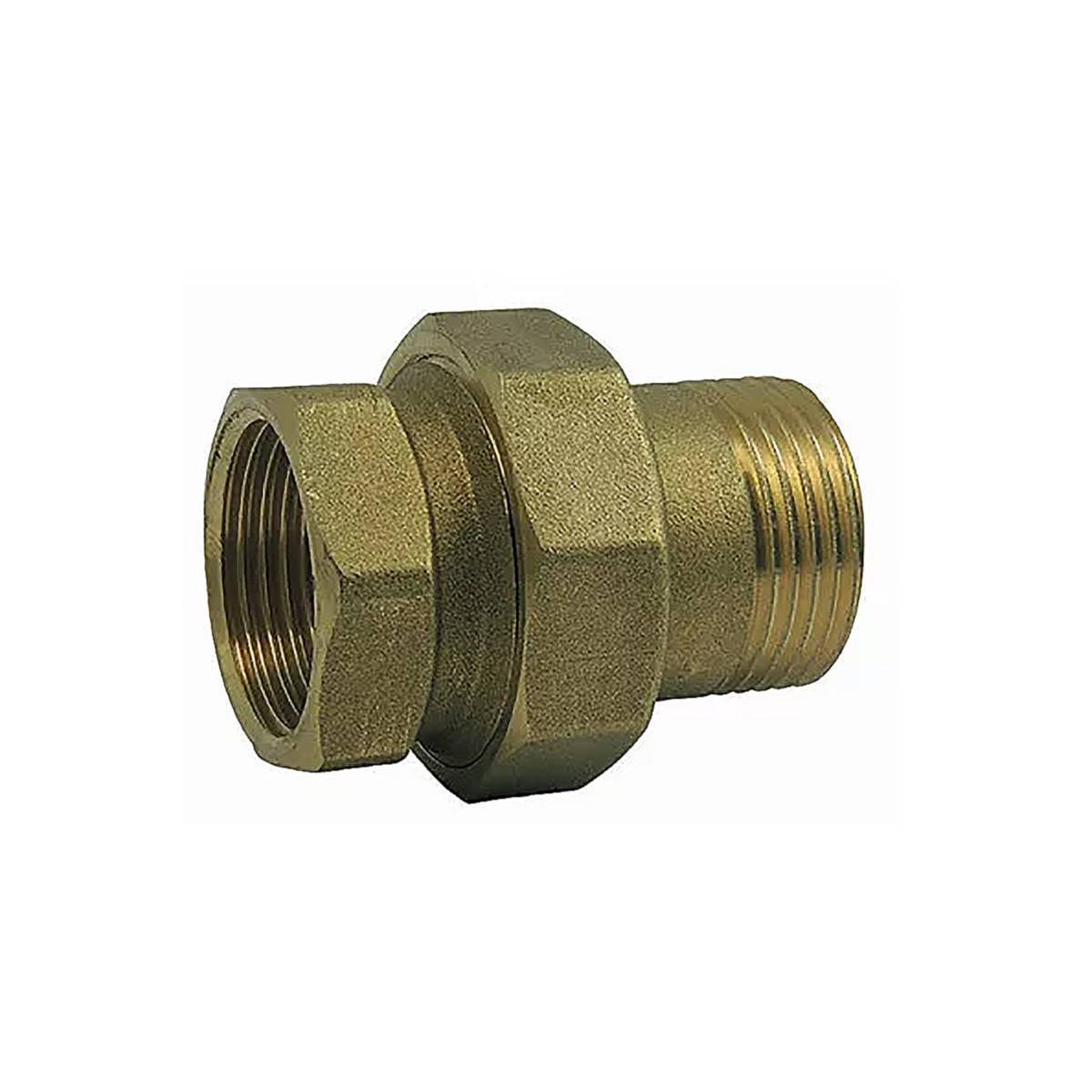 Codital - Raccord union laiton droit pour radiateur M/F - 3/8'' - Imagen 1