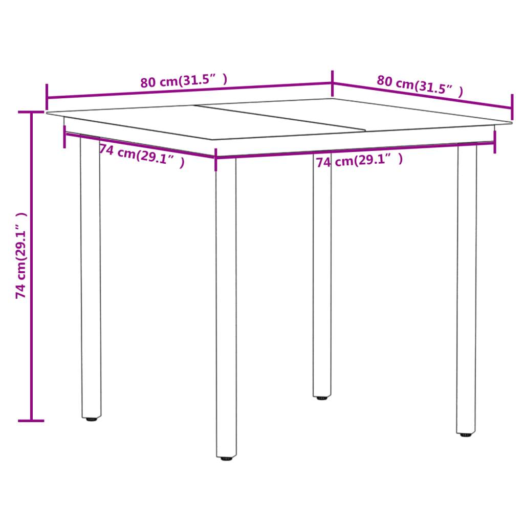 Salon de Jardin 4P Rotin PVC et Acier pour Terrasse Carré Noir – ComfortXL Outdoor Living - Image 8