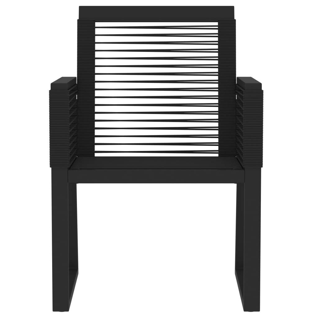 Salon de Jardin 4P Rotin PVC et Acier pour Terrasse Carré Noir – ComfortXL Outdoor Living - Image 4