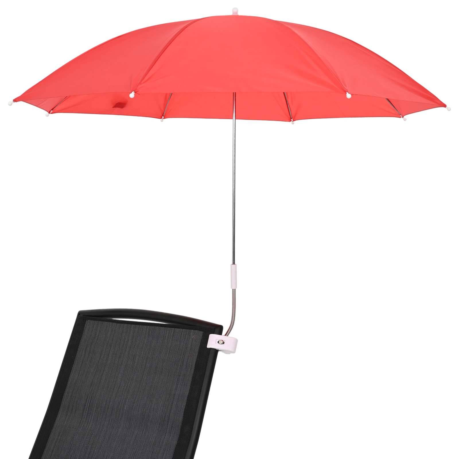 PANGIVO - Parasol avec pince polyester rouge brique 105 x 105 x 86 cm - PANGIVO - Image 3