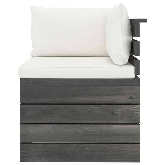Helloshop26 - Salon de jardin palette meuble d'extérieur ensemble de mobilier 5 pièces avec coussins bois de pin massif - Imagen 7