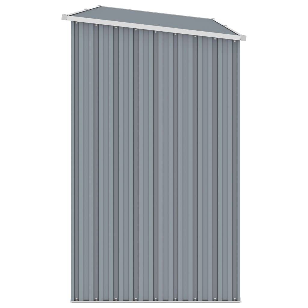 Helloshop26 - Abri à bois de jardin 245 x 98 x 159 cm acier galvanisé gris - Imagen 3