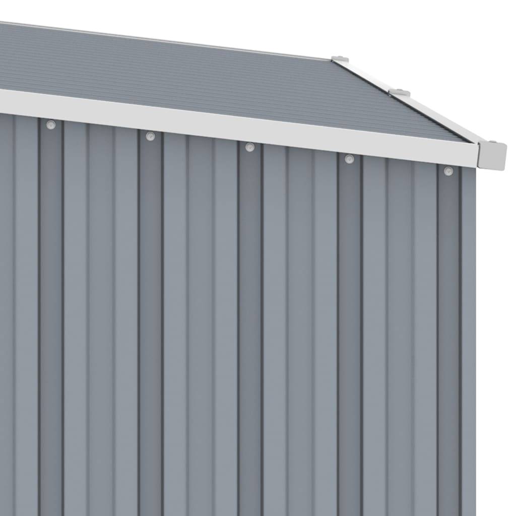 Helloshop26 - Abri à bois de jardin 245 x 98 x 159 cm acier galvanisé gris - Imagen 6