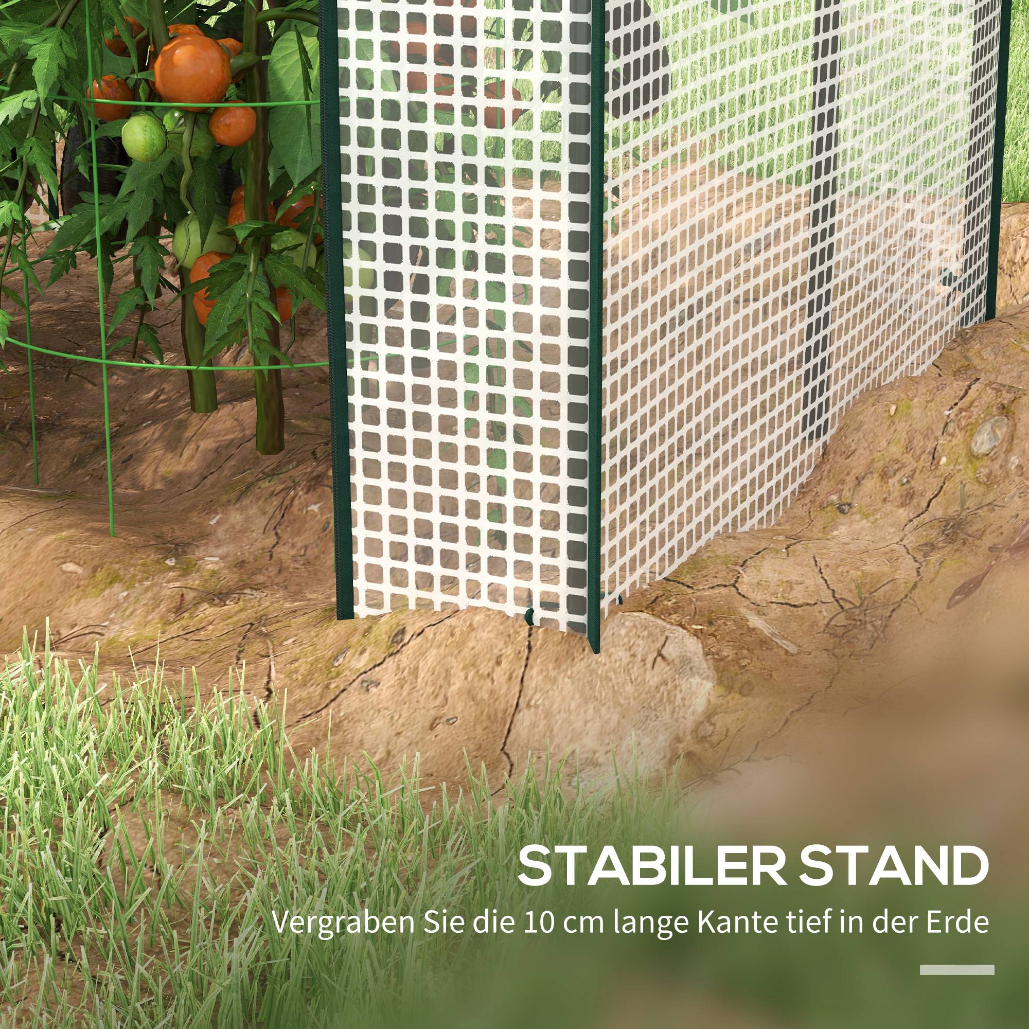 Serre de jardin acier PE pour tomates protection hiver portes enroulables 100x80cm - ComfortXL Outdoor Living - Image 9