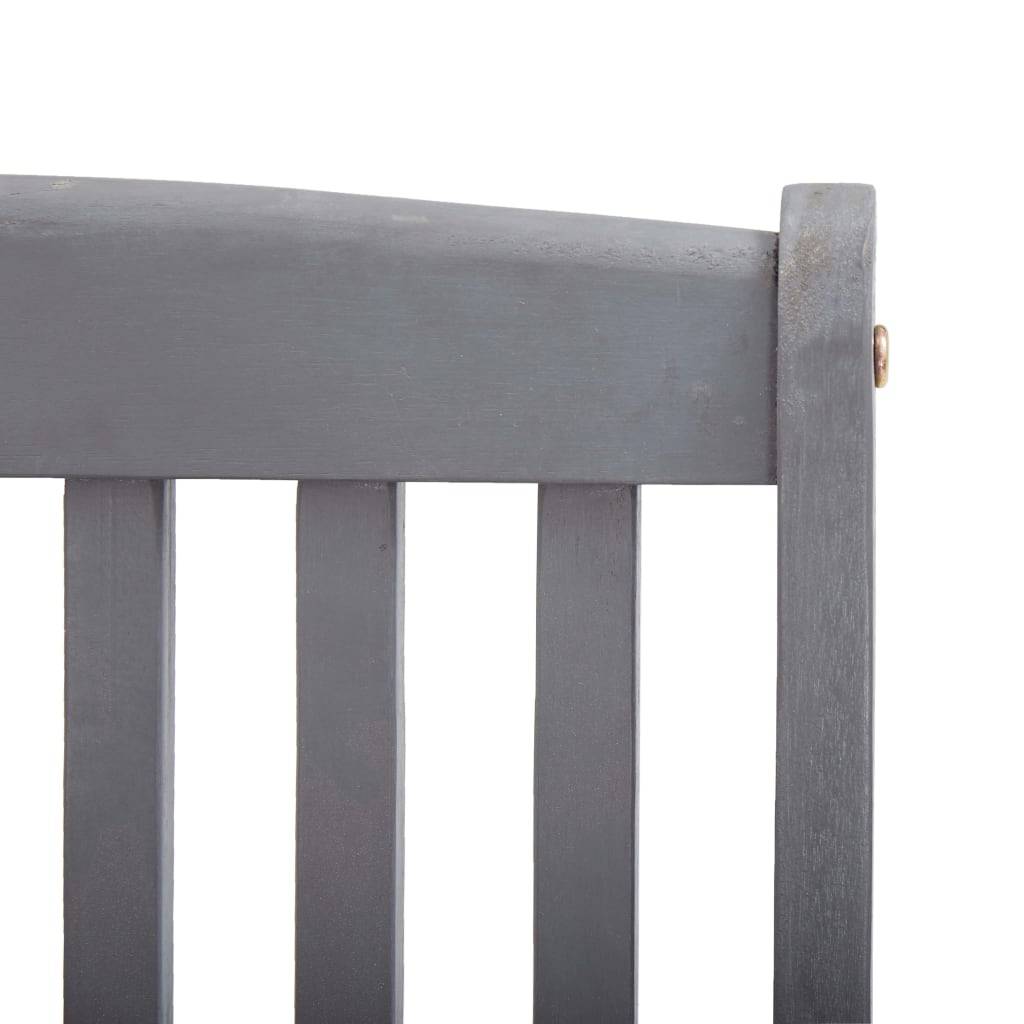 Chaises de jardin pliables bois d'acacia gris et rouge bordeaux 54 x 61 x 88 cm - PANGIVO - Image 7
