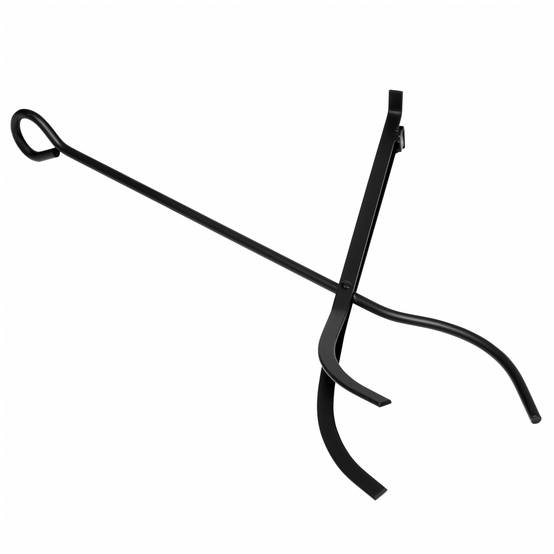 Range‑bûches cheminée 40x30x74,5 cm, 2 niveaux métal, 4 accessoires cheminée, charge 100 kg, intérieur‑extérieur, noir - Image 9