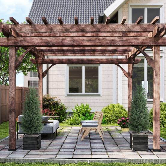 Lot de 2 Cyprès Artificiels PE Extérieur Anti UV Fixation Sol Allée Vert 100cm - ComfortXL Outdoor Living - Image 4