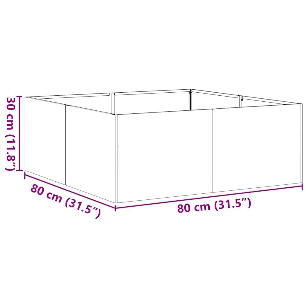 ComfortXL - Grand potager carré en acier galvanisé anti-rouille 80x80x30 cm – ComfortXL Outdoor Living - Image 9
