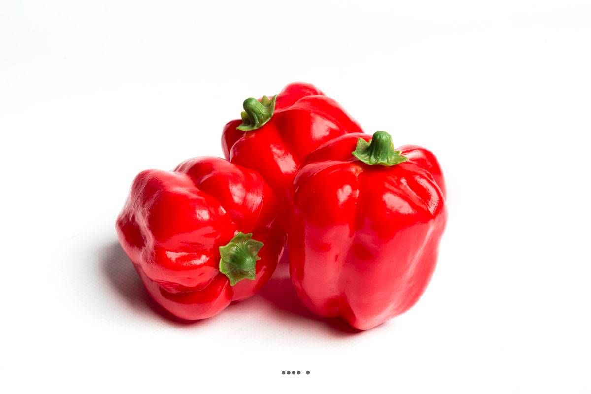 Artificielles - Poivron Rouge artificiel en lot de 3 en Plastique soufflé H 110x85 mm - Imagen 1