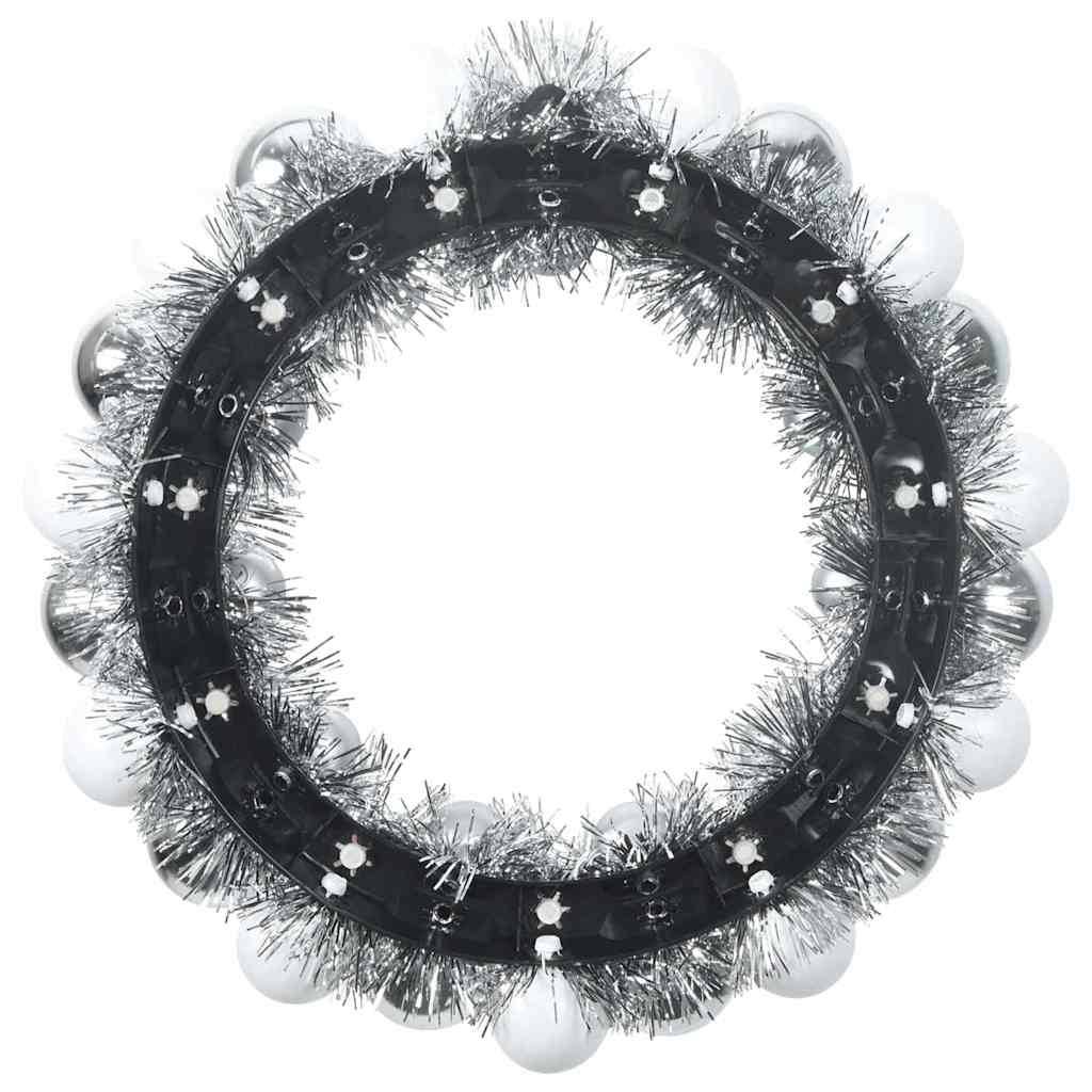 Vidaxl - Couronnes de Boules de Noël 2 pc Blanc et Argent 33 x 33 x 7 cm vidaXL 42019685 - Image 6