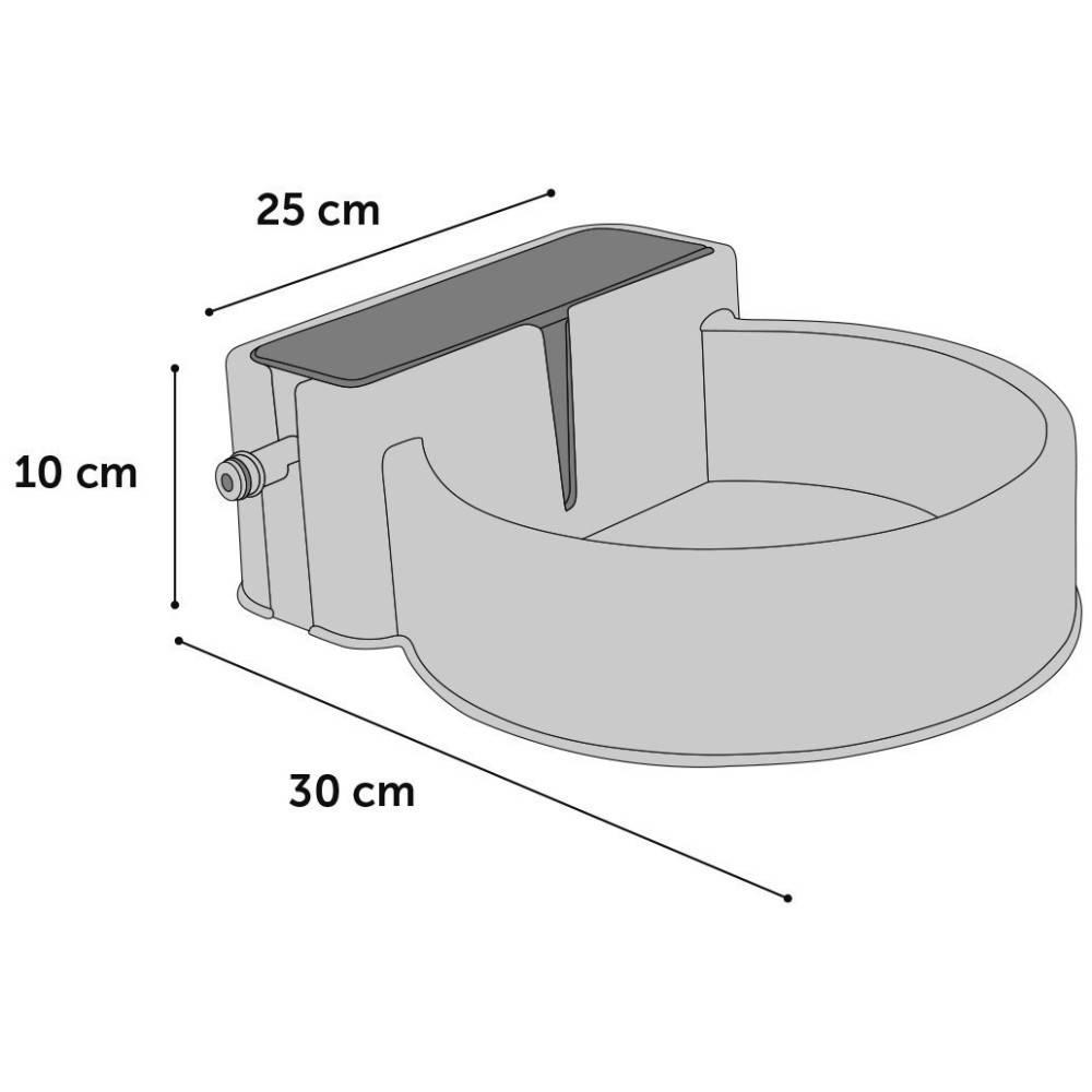 Fontaine a eau extérieur grise contenance  2.5 litres - Imagen 3