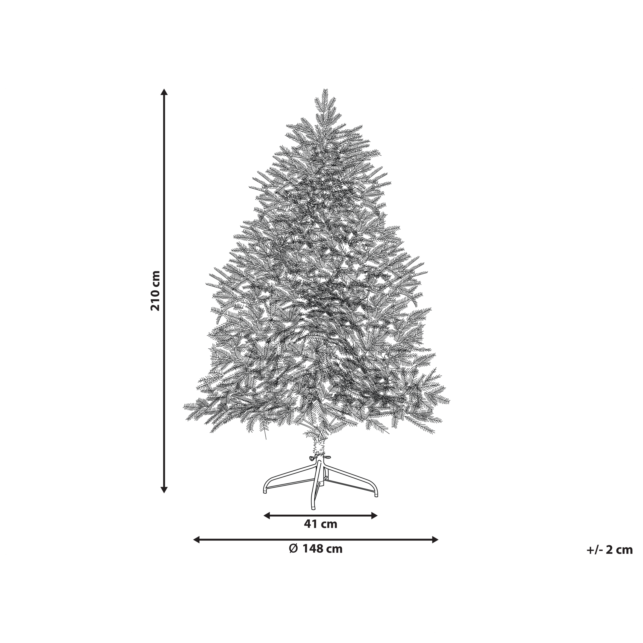 Beliani - Sapin de Noël Matière synthétique Blanc BRISCO - Beliani - Imagen 3