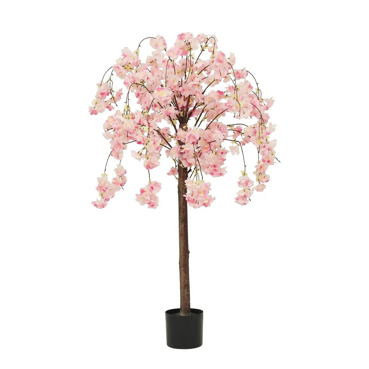 Ligne Deco - Cerisier artificiel retombant rose 110cm - Image 1